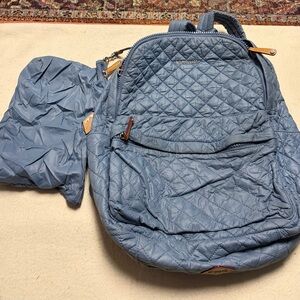 MZ Wallace Quilted Blue Metro Backpack